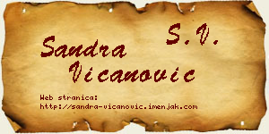 Sandra Vicanović vizit kartica